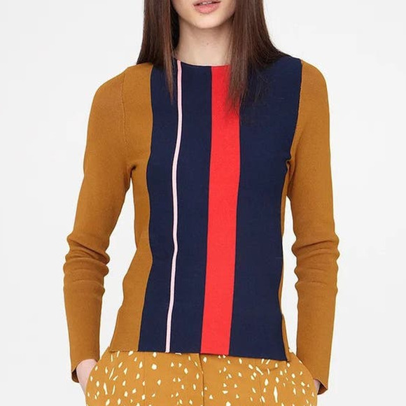 Apiece Apart Tops - Apiece Apart Colorblock Striped Knit Long Sleeve Sweater Medium